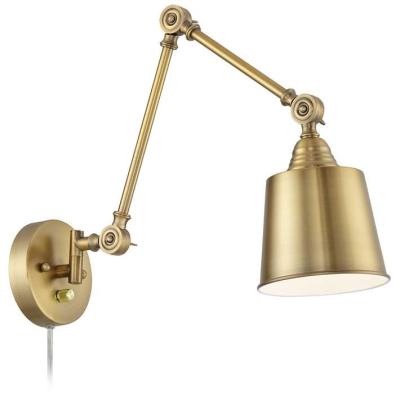 China Modern Vintage EEE Wall Mount Sconce Switch Bathroom Brass Wall Lamp Wired Wall Light for sale