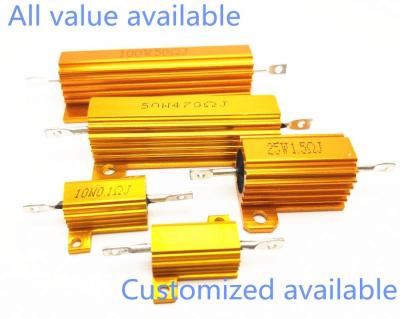 China Metal Aluminum Shell Case Wirewound Resistor 100W 50W 25W 10W 5W 10ohm 10R 100W10R power original for sale