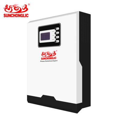 China Parallel Operation Output Power Pure Sine Wave mppt Hybrid Sunchonglic 48V 5.5KW 5500W Solar Inverter for sale