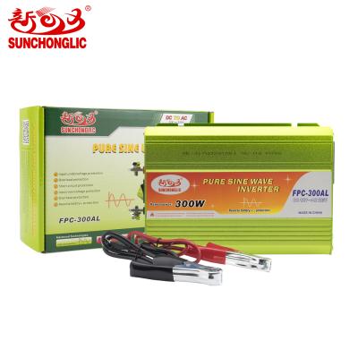 China Sunchonglic Mini Inverters 12v 220v 300 Watt 300W Home Solar Power System Off Grid Pure Sine Wave Power Inverter for sale