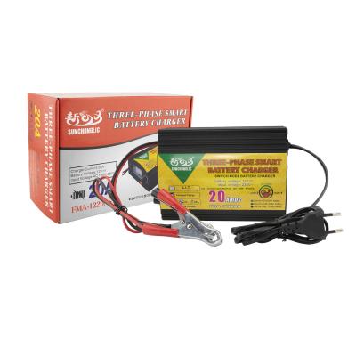 China Sunchonglic Battery Car 20A Fast Universal Lead Acid/Gel/AGM Battery 12V Smart Charger For Lead Acid Battery for sale