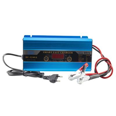 China Sunchonglic 12v 40a battery car battery 12 volt full automatic digital lead acid/air to surface missile/gel battery charger with LED display for sale