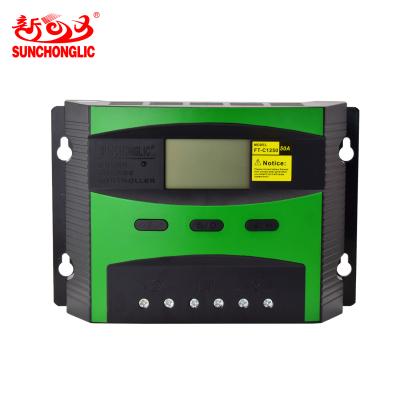 China Charger Controller Sunchonglic Factory Price Solar Charge Controller 12V 24V 50A PWM Solar Regulator Charge Controller for sale