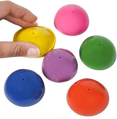 China Pop Up Custom Printing Rubber Jump Pop Up Half Snap Ball Toys for sale