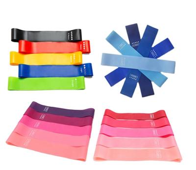 China Durable Amazon Elastic Band Gym Hot Sale 5 Workout Fitness Training Silicone Resistance Level Non-Slip Bands for sale