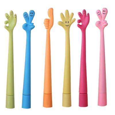 China Hot Sale Agriculture Stationery Hand Gesture Ball Pen Finger Shape Plastic Ball Pen for sale