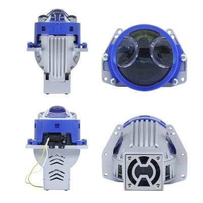 China New Product P60 Double Laser Projector Headlight High Low Beam Laser Projector Double Lenses Universal for sale