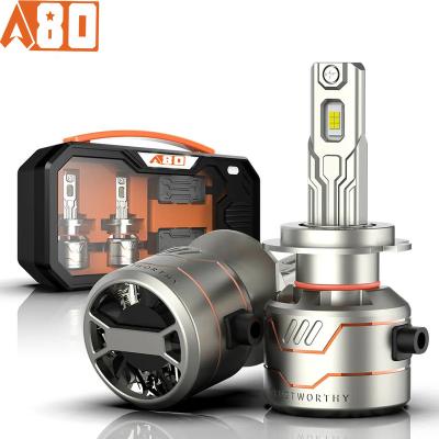 China A80 120W 20000 Super Bright H11 Lumen Led Headlight Car Bulb Beam H4 Led Headlights Universal High Low for sale