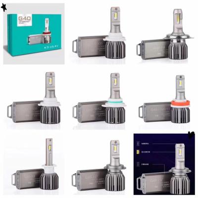 China A80 G40 led h7 h4 headlight bulbs lamp h11 9005 hb3 9006 hb4 6000lm 6000k smart car eye lamp fog light 12v led universal for sale