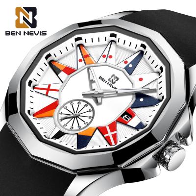 China Automatic Date Wristwatches For Men 2021 New Hot Selling BEN NIEVÈS Men's Quartz Watches Sports Casual Watch for sale