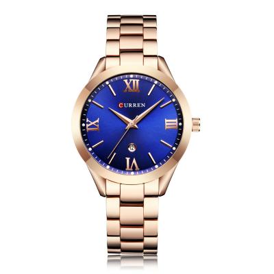 China CURREN 9007 day/date women stainless steel quartz watch ladies fashion brand luxury wristwatch for sale