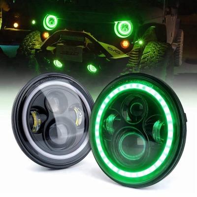 China Best 60W LED Headlight CREE Chip Green Halo LED Headlight Aluminum Housing Diecast Rendering 7