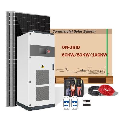 China Commercial Centant Solar Panel 1 Megawatt Solar PV Station 50KW 1MW Power System for sale