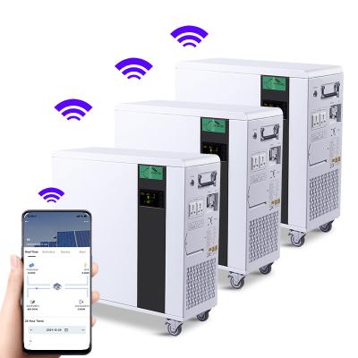 China Built in inverter; LCD smart display; Wifi APP management 5KWH 7.5KWH all in one lithium batteries solar energy system lifepo4 ESS energy storage system for sale