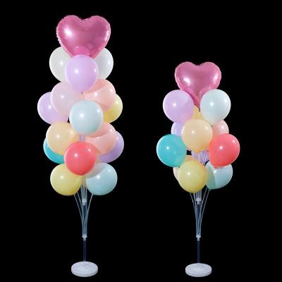 China Non-Toxic 7 Tubes Balloons Stand Table Balloon Holder Reusable Balloon Holder Props For Birthday Party Wedding for sale