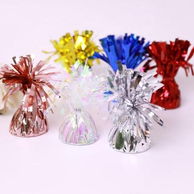 China Party Props Hot Selling Colorful Metallic Fringed Balloon Weights For Birthday Christmas Wedding Party Decoration for sale