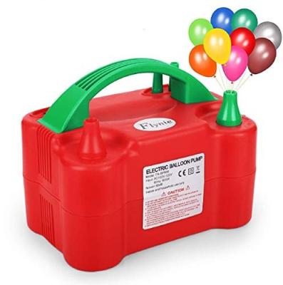 China Amazon 2022 Hot Selling Eco-friendly High Pressure Portable Electric Balloon Blower Dual Nozzle Inflator For Party Decoration 110V 600W Red for sale