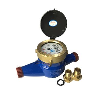 China Liquid Seal High Sensitivity Household Engineering Quality Water Meter Brass Digital Meter LXSY -15-50B for sale