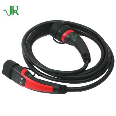 China JERI Iec 62196 - 2 Ip55 32A Mode Level 3 - 2 Electric Vehicle Car Charger Type To Type - 2 EV Charging Cable JR-P022-32T Portable for sale