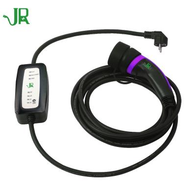 China Test Display JERI European Standard 5m Charging Cable Mode 2 Type - 2 Evse Plug In EV Charging Stations Box Electric Vehicles Portable Car Charger for sale