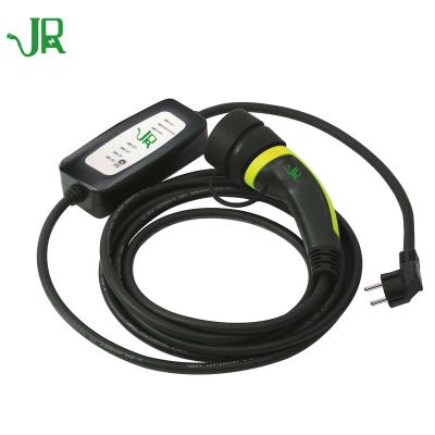 China Test Display JERI 5m Cable Mode 2 Evse Plug Electric Car IEC 62196 Type - 2 Connector Portable ev Charging for sale