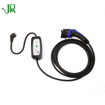 China Hospital JERI CE 6A to type 1 12A electric vehicle charging EVSE portable ev charger for sale