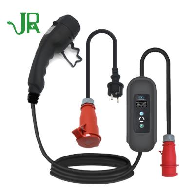 China JERI 11kw 480V Adjustable Three Phase Type - 2 Electric Vehicle Car Station EVSE Wallbox Portable EV Home Fast Charger 42cm(L)*14cm(W)*14cm(H) for sale