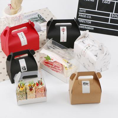 China Recycled Custom Disposable Materials Wrapping Paper Food Cookie Candy Cookie Macaron Dessert Donuts Pastry Packaging Box for sale