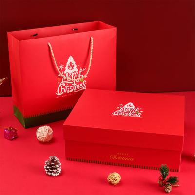 China Santa Large Gift Box Empty Red Three-dimensional Starry Paper Box 3D Sky Handmade Net Christmas for sale