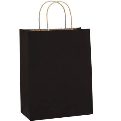 China Recycled Materials Customized Paper Bag Brown Shopping Tote Handle Flat Kraft Paper Bag For Clothing Shoes for sale