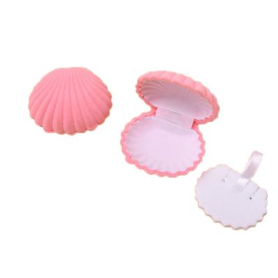 China Customized Recyclable Handmade Flocking Jewelry Box Sea Shell Jewelry Box for sale