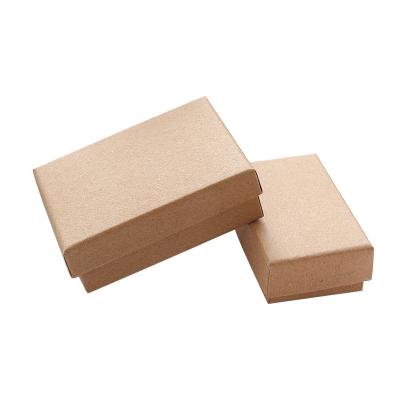 China Recyclable Kraft Paper Jewelry Drawer Type Packaging Custom Logo World Cover Jewelry Box for sale