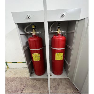 China Sistema de extinción de incendios de heptafluoropropano Fm200 120L Tipo de gabinete rojo en venta