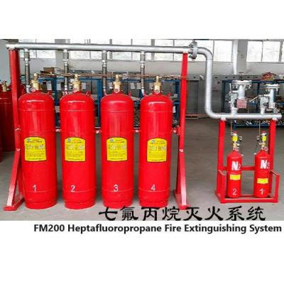 China Gas Suppression System FM200 Cylinder Non Polluting Pipeline Network Type for sale