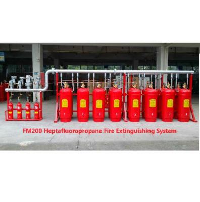 China Flooded Heptafluoropropane FM200 Cylinder Pipe Network Clean Gas Fire Suppression System for sale