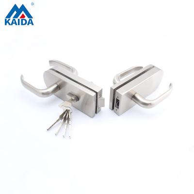 China Glass door system zink alloy glass door lock with handle for double door for sale