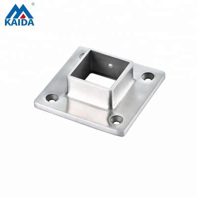 China Hotel Stainless Steel Balustrade Handrail Wall Clamp For Square Pipe for sale