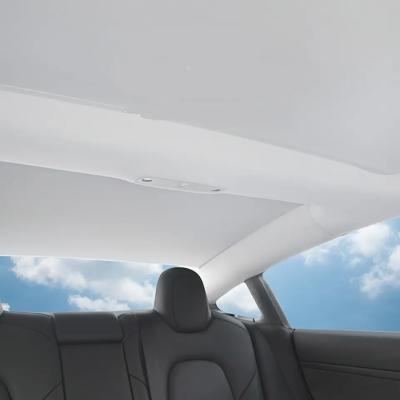 China 2023 New Car Styling Accessories Electric Power Interior Roof UV Lowering Temperatures Retractable Sunshade Set Panoramic Sunroof Shade For Tesla Model Y Model 3 for sale