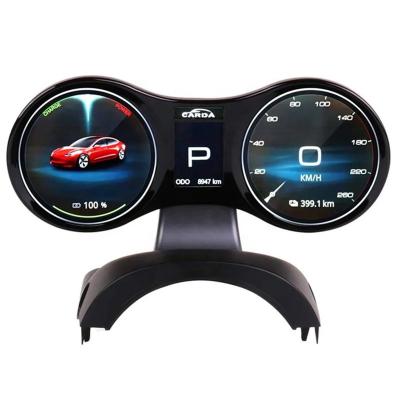 China China-chic New Multifunctional 10.2-Inch LCD Cluster Instrument Two Gauge Panel Head Up Display For Tesla Model LCD GPS Navigation Dashboard 3/Y for sale