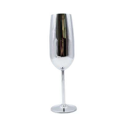 China New Wholesale Luxury Wedding Classic/Postmodern Champagne Flutes With Chrome Plating Stainless Steel for sale