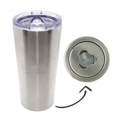 China Sustainable Stainless Steel Travel Mug 20 Vacuum Insulated 0z Travel Mug With Built-in Bottle Opener for sale