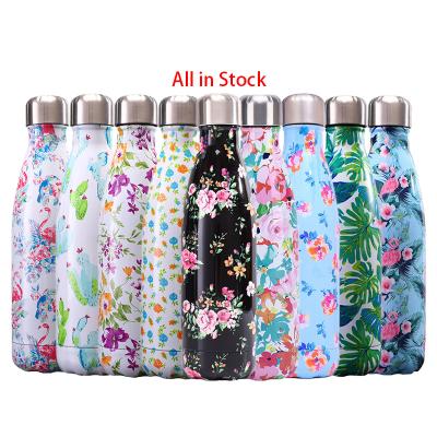 China Sustainable Eco Friendly BPA Free Double Wall Vacuum Insulated Cute Stainless Steel Travel Gym Water Bottle Hot Flask Volume With Custom Logo for sale