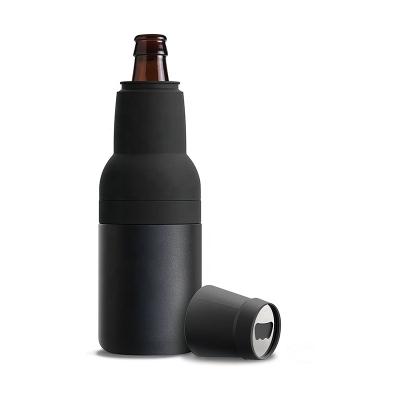 China Viable 2 In 1 Vacuum Stainless Steel Insulated Double Walled Beer Cooler Bottle Can Rack for sale