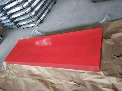 China Pintou pre 17mm que o telhado ondulado vermelho cobre folhas do ferro galvanizado à venda