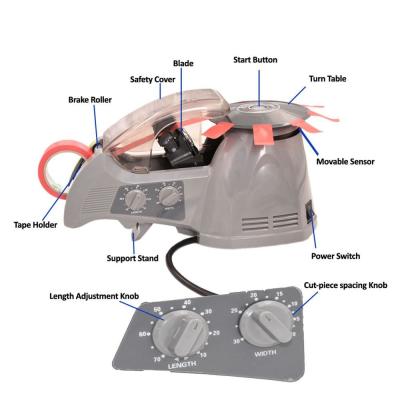 China Auto Turntable Tape Dispenser Zcut 870 25mm Width	ABS Material for sale