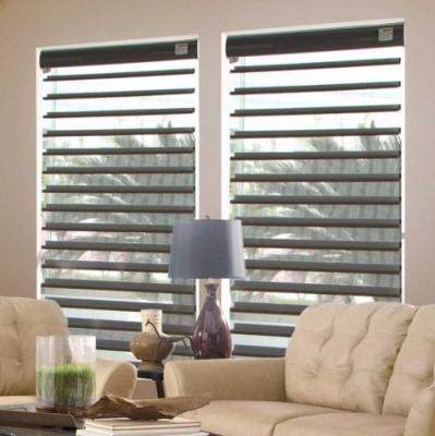 China Korea factory direct high quality electric auto venetian zebra Shangri-La style blackout blind fabrics for sale