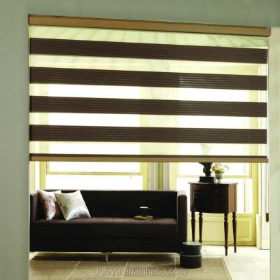 China High Quality Pleated White Blackout Polyester Day Night Motorized Hot Sale Windows Zebra Custom Roll Blackout Blinds China Wholesale for sale