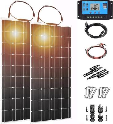 China 600 Watt Solar Panel Kit 2 X 300W Flexible Curved Portable Outdoor Waterproof Solar Panels 46.46 x 21.26 x 0.12 inch for sale