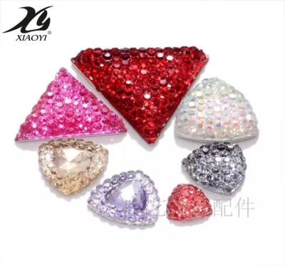 China Flatback Loose Sugar Triangle Flat Bottom Garment Beads Sew On Resin Crystal Rhinestones For Evening Dress Nail Art for sale