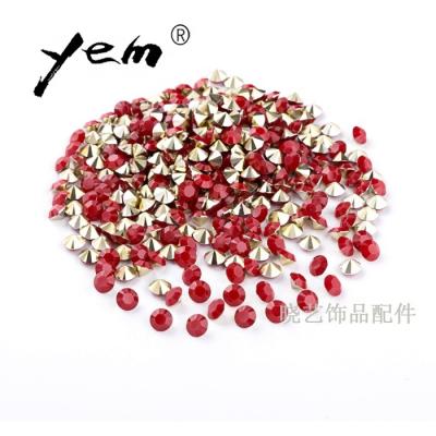 China Wholesale Pointback YEM SS6 SS8 Volume Pointed Back Round Crystal Rhinestone Non Hot-Fix Crystal For DIY Nail Clothes Garment Accessories for sale